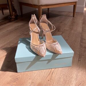 Stunning ivory silk Bella Belle heels